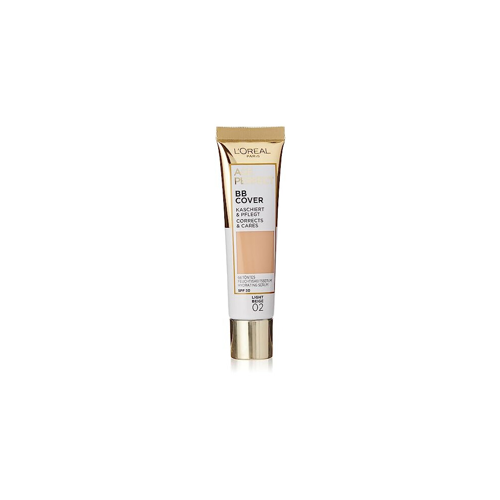L'Or?al Paris Age Perfect BB Cream 02 Light Beige, light-weight, Infused with hydrating serum, Vitamin B3, SPF 50