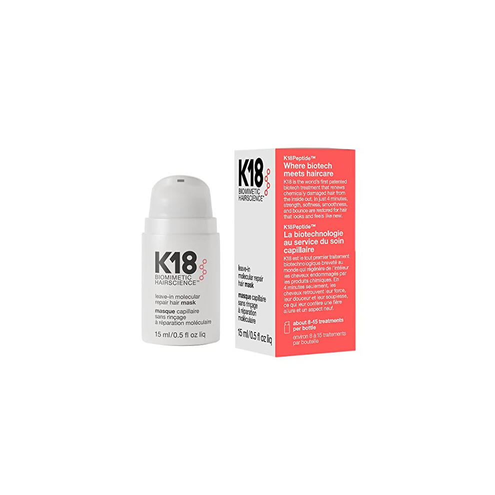 K18 Leave-In Hair Repair Mask, 15ml