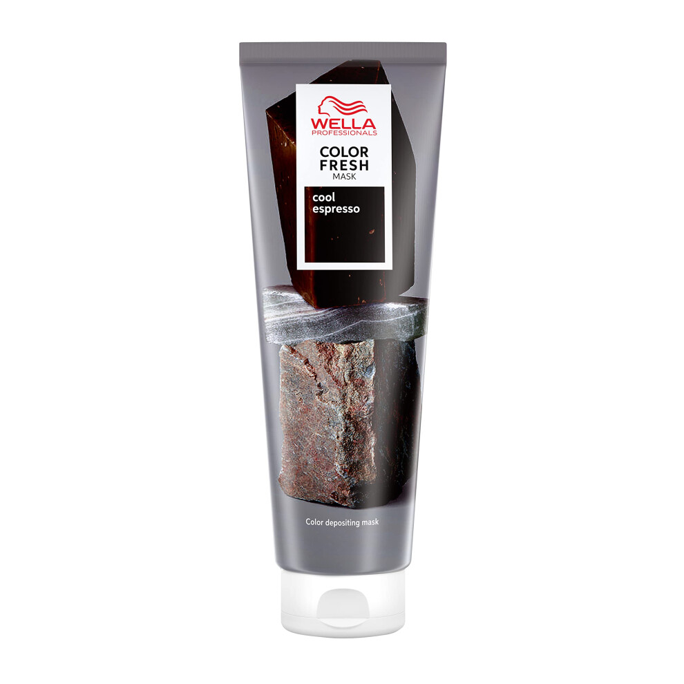 Wella Professionals Color Fresh Mask Temporary Color Refresh Treatment, Semi Permanent Hair Dye, Hair Gloss Treatment for Brown Hair, Cool Espresso