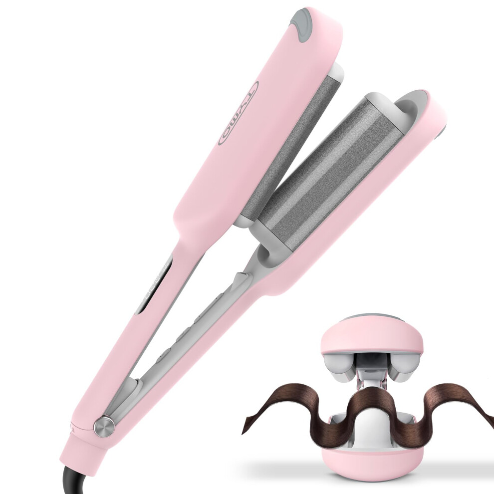 TYMO ROVY Hair Waver Crimper - Beach Waver Hair Curler, Deep Waver Curling Iron, Ionic Curling Wand with Ceramic Tourmaline Barrel for Women,