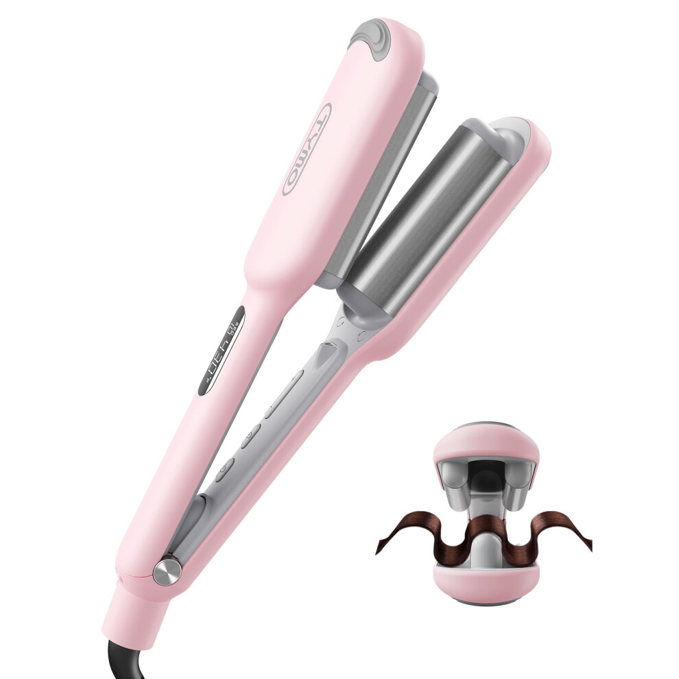TYMO ROVY Hair Waver Crimper - Hair Curler, Deep Waver Curling Iron, Ionic Curling Wand with Ceramic Tourmaline Barrel for Women, Anti-Scald, Quick &