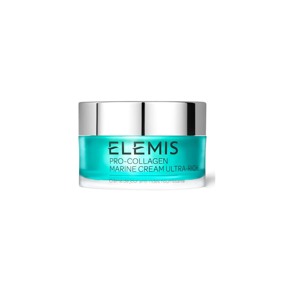 ELEMIS Pro-Collagen Marine Cream Ultra Rich, Intensely Hydrating Anti-Wrinkle Face Lotion, Anti-Ageing Moisturiser for Dry Skin, Collagen Day Fluid to