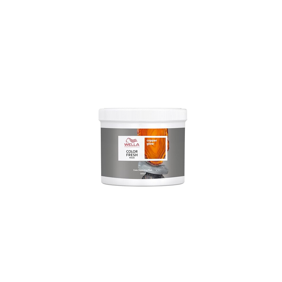 Wella Professional Color Fresh Mask, Temporary Hair Color Refresh Treatment, Semi-Permanent Hair Dye, Hair Gloss Treatment, Copper Glow, 500 ml
