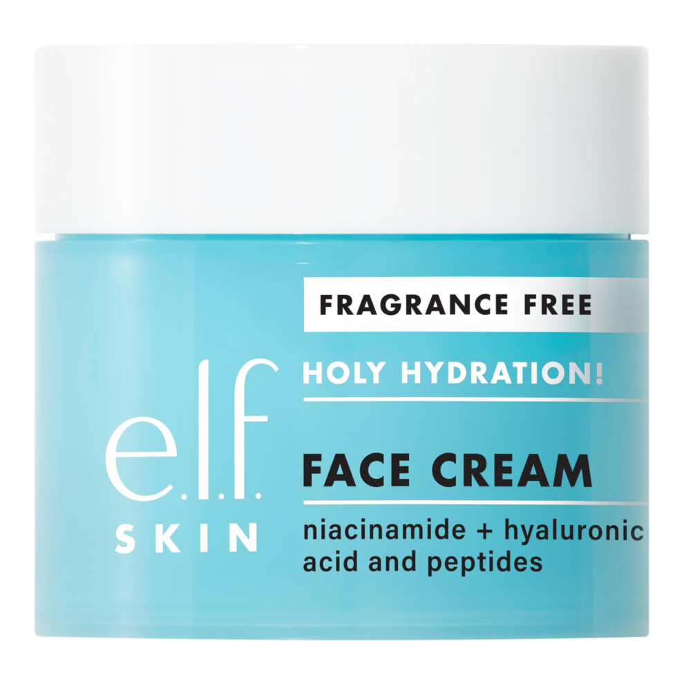 E.l.f. Cream Skin Holy Hydration! Face - Fragrance Free, Moisturizes & Softens Skin, Quick-Absorbing & Ultra-Hydrating, 1.8 Oz (50G)