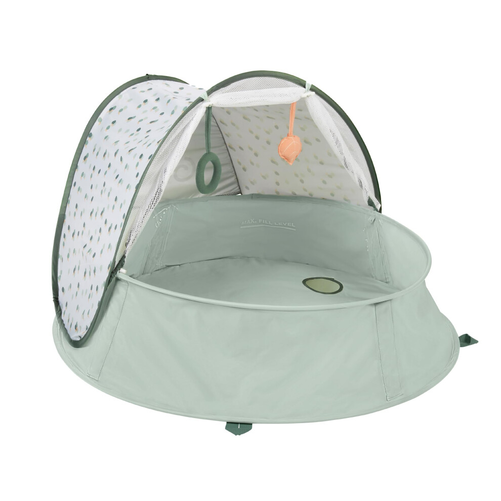 Babymoov Aquani Provence, 3-in-1 baby playpen, paddling pool and tent, anti-UV SPF 50+, folding mosquito net and awning, play mat & toys included,