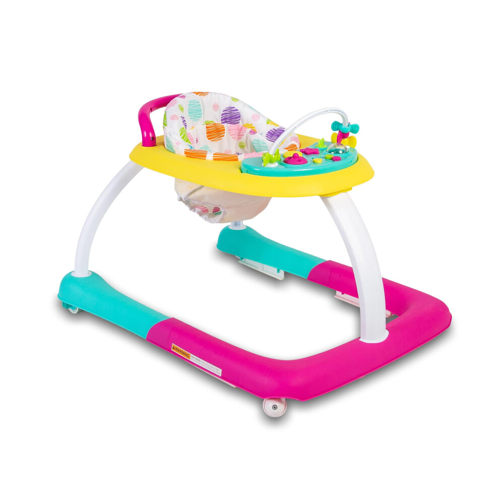 Red Kite Baby Go Round Kiddo Walker and Push Along Combined Pink (50cm x 62cm x 75cm)