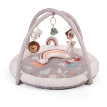 Red Kite Play Gym - Padded Play Gym with Hanging Toys & Tummy Time Mirror (Woodland Walks)