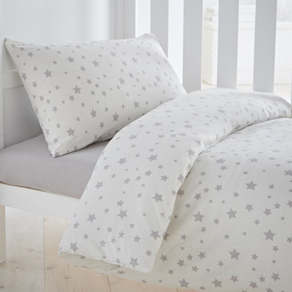 Silentnight Safe Nights Cot Bed Duvet Cover Set ? 100% Cotton Toddler Child Quilt Duvet Cover and Pillowcase Set ? Super Soft, Hypoallergenic and