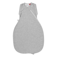 Tommee Tippee Swaddle Bag, 3-6m, 1.0 Tog for 20-24C, Sky Grey Marl Sleeping Bag, Soft Cotton-Rich Fabric, Healthy Hip Development Design, Bottom to