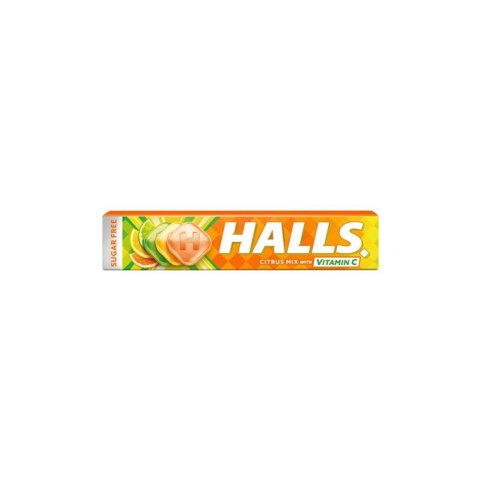 Halls Sugar Free Citrus Mix With Vitamin C 32G