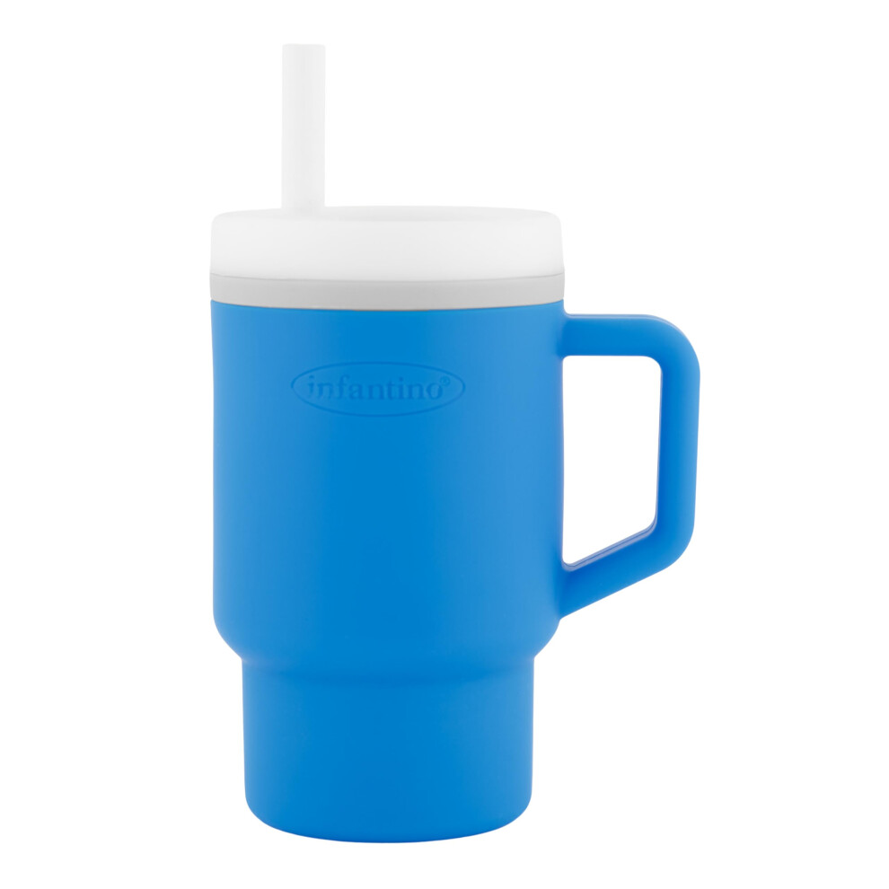 Infantino My 1st Tumbler ? Adorable Miniature Tumbler with Leak-Resistant Straw and Toddler-Friendly Handle, Encourages Hydration, Easy to Clean, 9