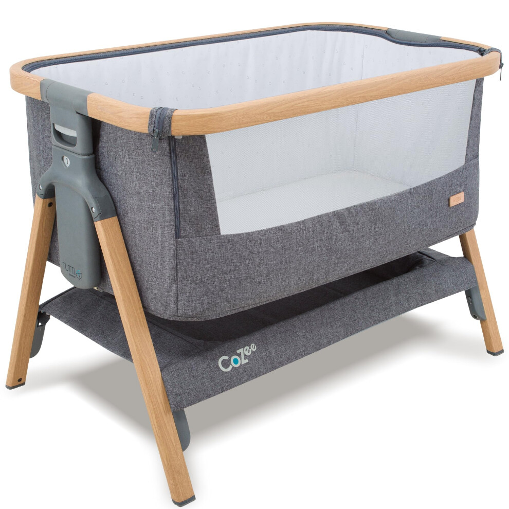 Tutti Bambini CoZee? Next to Me Crib & Standalone Baby Cot, Co-Sleeper - Foldable Baby Bed, Baby Crib 6 Height Levels, Baby Bedside Crib, Travel Cot,