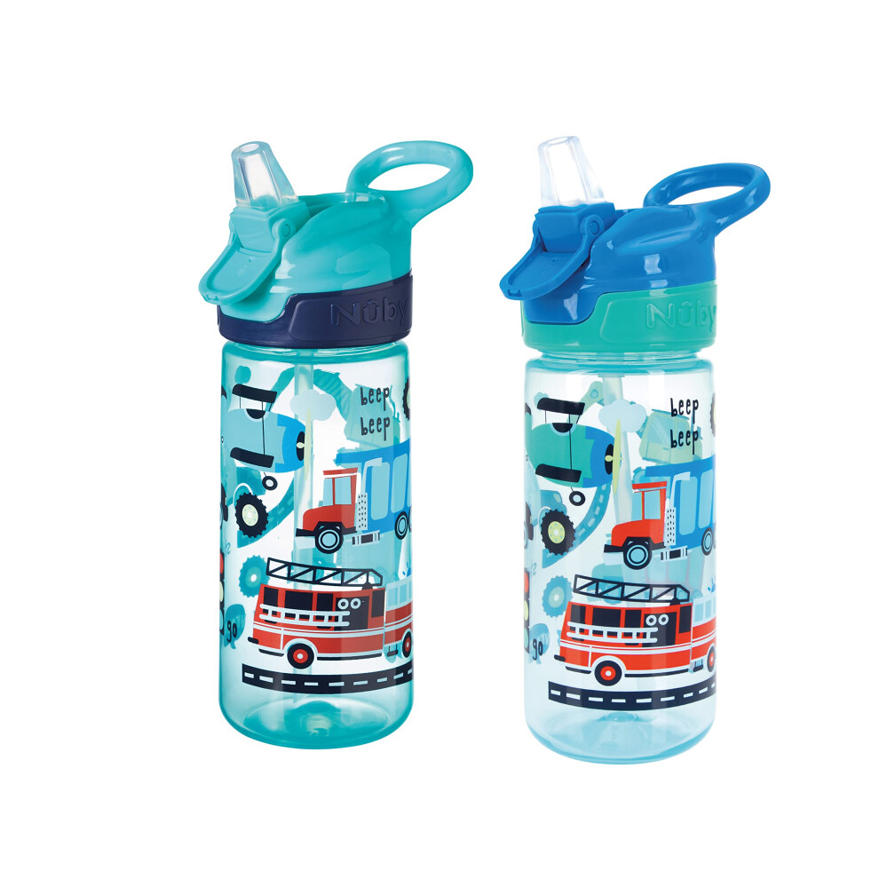 Nuby Super Quench Water Bottle-No Spill Active Toddler Sippy Cup|540ml/19oz |Carry Handle|Freeflow|Dishwasher and Steriliser Safe|Suitable Beaker for