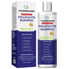 Anti-Fungal Shampoo for Folliculitis, Seborrheic Dermatitis & Scalp Psoriasis - Relieves Itchy, Dry Scalp (Code 908469)