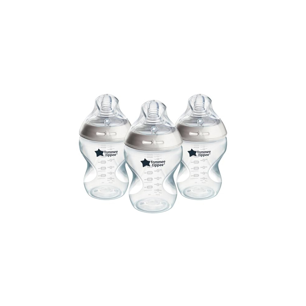 Tommee Tippee Natural Start Anti-Colic Baby Bottle, 260 ml, 0+ months, Slow Flow Breast-Like Teat for a Natural Latch, Anti-Colic Valve,