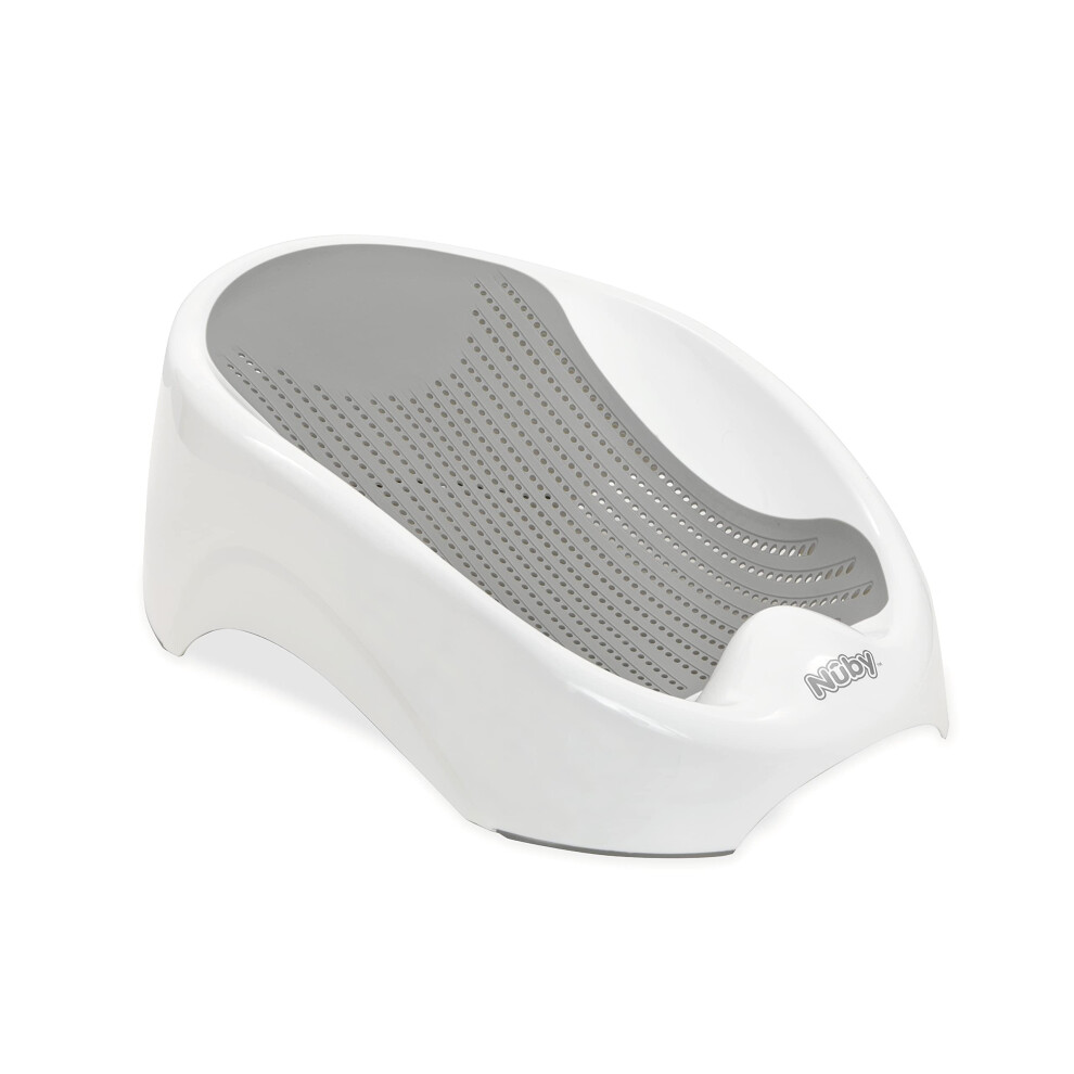 Nuby Newborn Baby Bath Support - Ergonomic Design | Lightweight and Portable | Anti-Slip | Suitable from Birth (White)