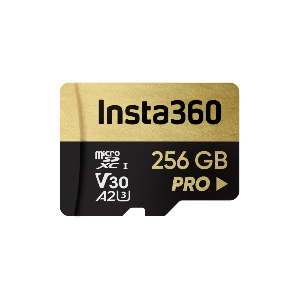 Insta360 256GB UHS-III V30 A2 MicroSD Memory Card for One X/One X2 / X3 / X4, X5 One R/One RS, Ace Pro and Sphere Action Cameras