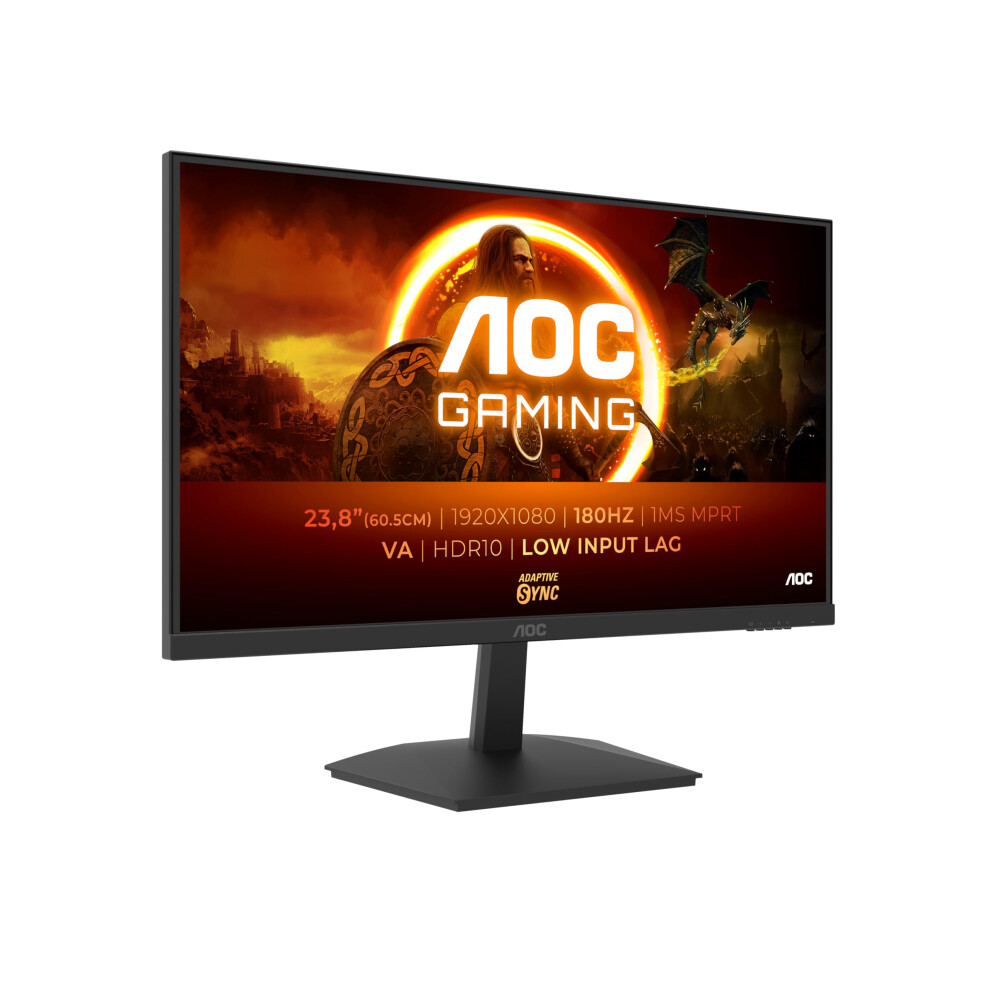 AOC Gaming 24G15N - 24 Zoll Full HD Monitor, 180 Hz, 1ms, Adaptive Sync, HDR10 (1920x1080, 1x HDMI 2.0, 1x DisplayPort 1.4) schwarz