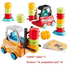 (No bell) Crazy Forklift Educational Toys Training Ability Respond Toys Interactive Games Suit Early Educational Parent Child Matching Toy