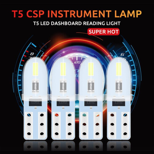 (10 ΤΕΜ.-ICE ΜΠΛΕ) 10X T5 LED 3014 2SMD Χωρίς πολικότητα Φώτα ταμπλό αυτοκινήτου 2