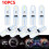 (10 ΤΕΜ.-ICE ΜΠΛΕ) 10X T5 LED 3014 2SMD Χωρίς πολικότητα Φώτα ταμπλό αυτοκινήτου 2