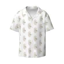(Nephrology Artwork _8042) Men's Hawaiian Shirts Cuban Collar Vintage Bowling Short Sleeve Button Down Beach Shirt Casual Summer Vacation Wear Retro Tee