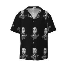 (Nein! Doch! Ohh!_12304) Men's Hawaiian Shirts Cuban Collar Vintage Bowling Short Sleeve Button Down Beach Shirt Casual Summer Vacation Wear Retro Tee