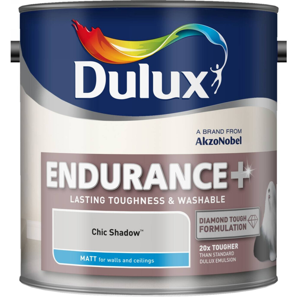 Dulux Endurance Matt Paint for Walls, 2.5 L - Chic Shadow