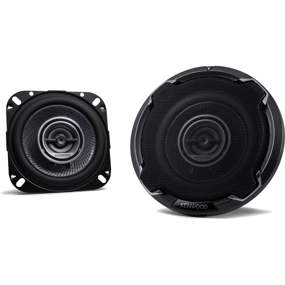 Kenwood Kfc-Ps1096 10 Cm 2-Way Coaxial Speakers | Car Speakers With Surround Sound - Woofer With Polypropylene Diaphragm And Tweeter With Balanced