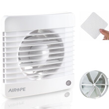 AIROPE -150 mm Fan, Extractor Fan with Check Valve + Integrated Mosquito Net, dB(A) 33.VMC for Bathroom, Kitchen, Office, Toilet, Silent, 5 Year