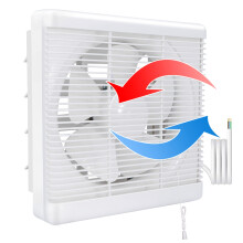 HUGOOME 10'' Exhaust Shutter Fan ? 250mm 800m?/h, 2-way Reversible Strong Airflow Wall Mounted Vent Fans, Ventilation Blower for Bathroom Attic Window
