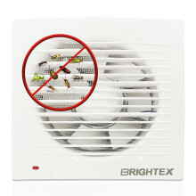 Brightex, ENVIROVENT EXTRACTOR FAN 4INCH 100MM STANDARD WITHOUT TIMER BATHROOM SHOWER TOILET WALL FAN CEILING MOUNT KITCHEN WITH WHITE MESH ENERGY