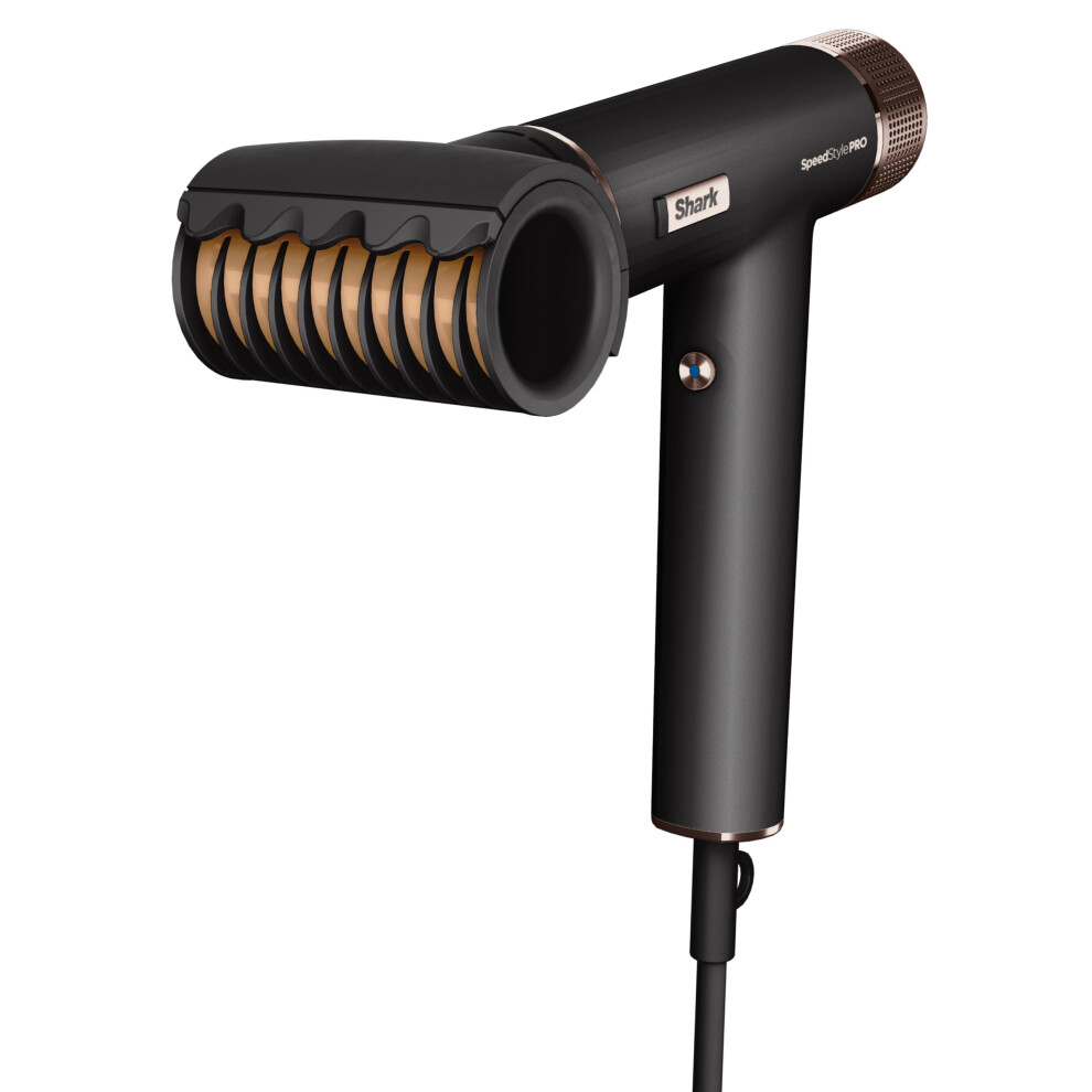 Shark SpeedStyle Pro Hair Dryer, High Performance and Speed Hair Dryer for All Hair Types with Scalp Shield Technology, 5 Attachments, Lightweight,