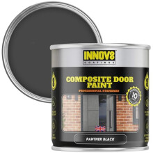 INNOV8 COATINGS COMPOSITE DOOR PAINT - 750 ml - No Primer or Top Coat - Fast Drying - Satin Finish - Panther Black