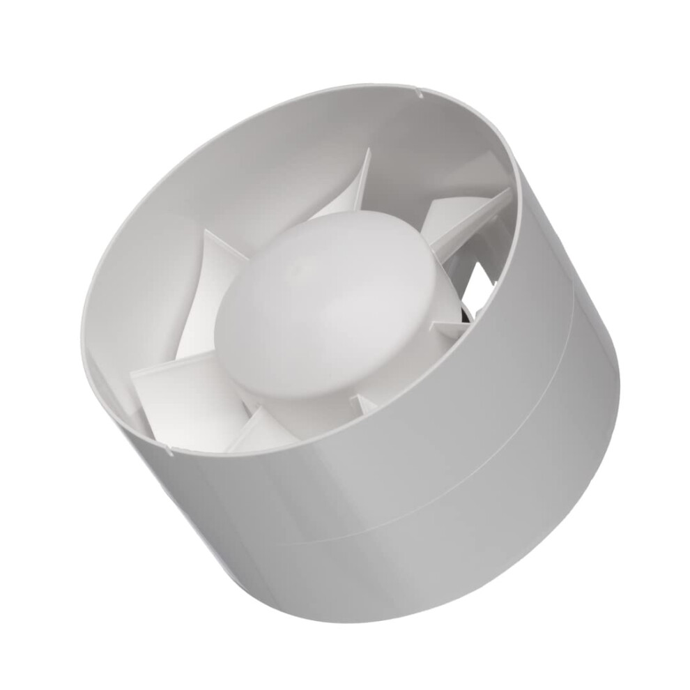 Europlast ? 125Mm | 5 Inch Round Pipe Fan With A Timer - Bathroom Fan - Duct Fan - Plastic - White 4750492006597