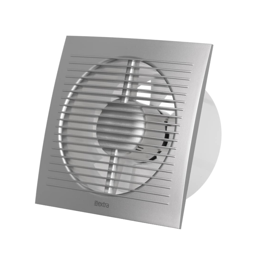 Europlast Diameter 150 Mm Fan With Timer - Silver - Bathroom Fan Wall Fan Toilet Bathroom Kitchen Quiet Small Room Fan 4750492007433