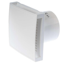 EUROPLAST Diameter 150mm Light Switch Activation Bathroom Extractor Fan - 6 inch White Extractor Fan with a front panel - Extractor fan Kitchen,