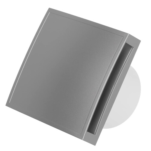 EUROPLAST Diameter 100mm Light Switch Activation Bathroom Extractor Fan - 4 inch Silver Extractor Fan with a front panel - Extractor fan Kitchen,