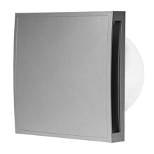 Bathroom Fan Diameter 150 mm with Timer - with Silver Front - Fan Wall Fan WC Bathroom Kitchen Quiet Small Room Fan