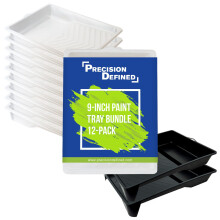PD Paint Tray Liner Set with Supreme Paint Roller 23 cm, Paint Roller Tray with Deep Paint Pockets, Paint Pan - Durable Heavy Duty Plastic Disposable