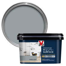 V33 Renovation Multi-Surface Paint - No Undercoat Needed - Over 20 Surfaces - Resistance To Water Stains & Impact - High Coverage - Pebble Grey 2