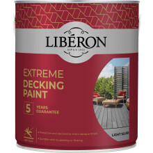 Homecare Essentials Liberon Extreme Decking Paint 2.5 Litre Protective and decorative matt opaque finish. Durable with no peeling or flaking (Light