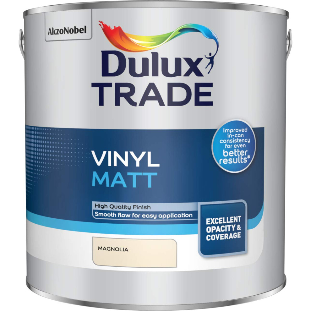 B&Q -  Magnolia Vinyl Matt Wall & Ceiling Emulsion Paint2.5L - Image 6