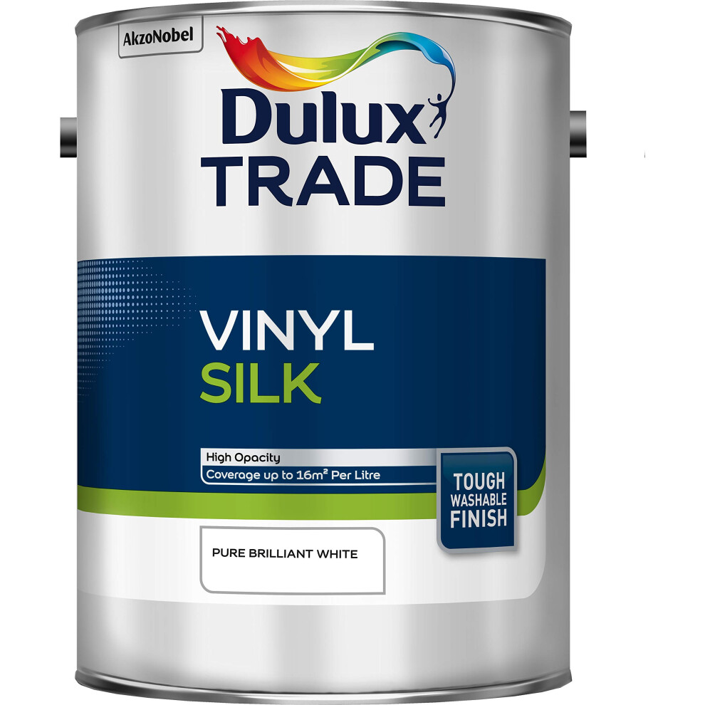Dulux Trade Vinyl Silk Pure Brilliant 5L White