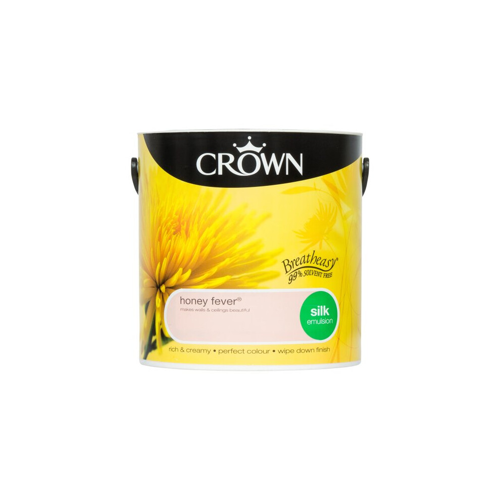 Crown Breatheasy Emulsion Paint - Silk - Honey Fever - 2.5L 5010131542268