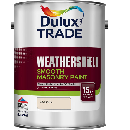 Dulux Dulux Trade Weathershield Smooth Magnolia 5 litres
