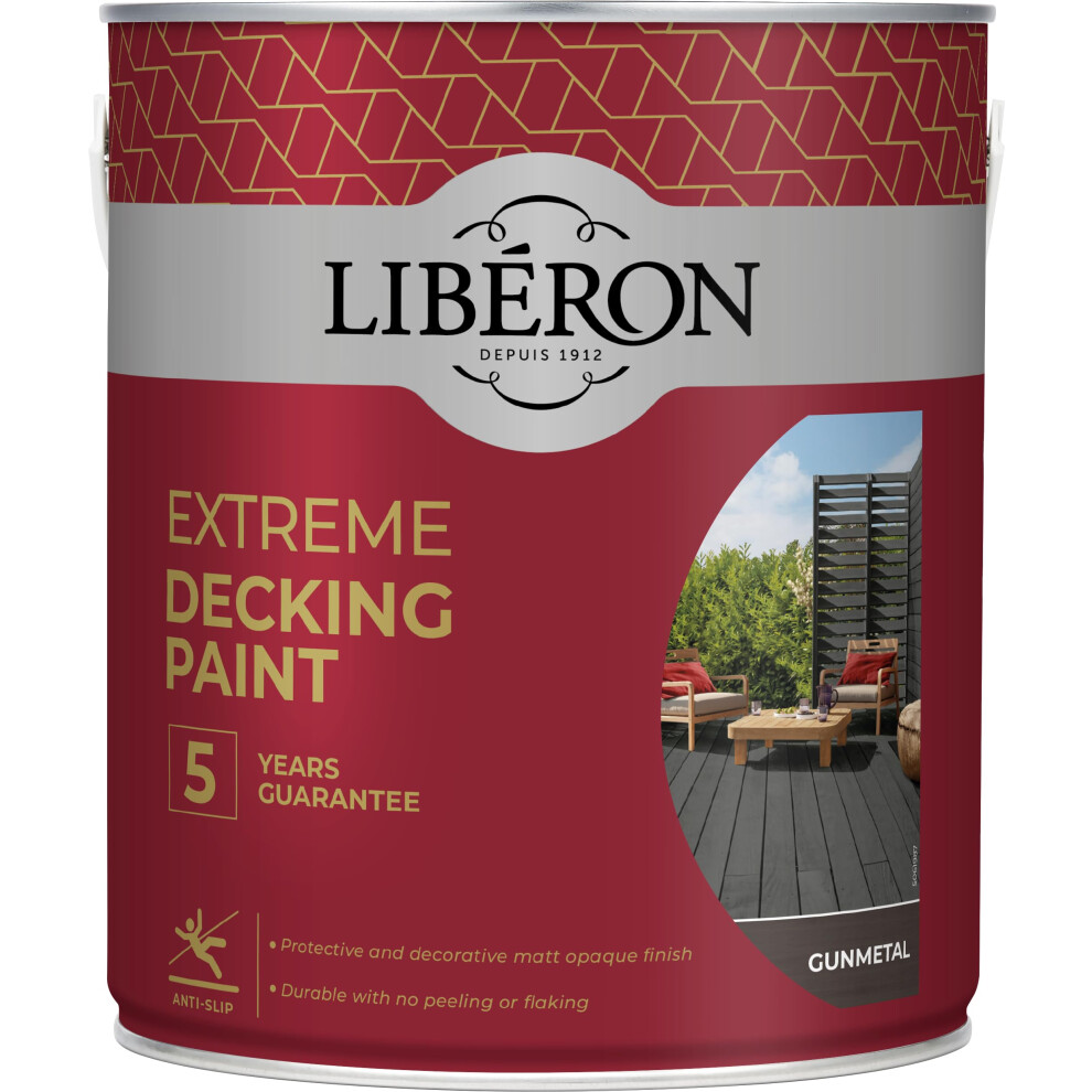 Homecare Essentials Liberon Extreme Decking Paint 2.5 Litre Protective And Decorative Matt Opaque Finish. Durable With No Peeling Or Flaking (Gun 3282391062387