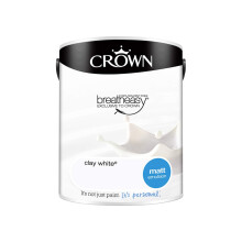 Crown Breatheasy Matt Emulsion Paint - Clay White 5L