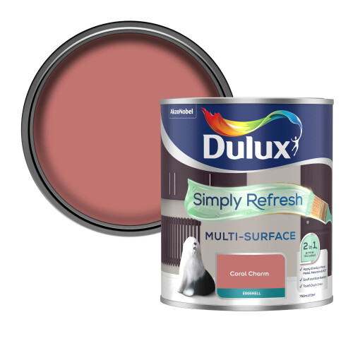 Dulux Dulux Simply Refresh Multi Surface Eggsgell Paint - Coral Charm - 750ML