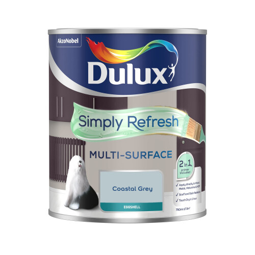 Dulux Dulux Simply Refresh Multi Surface Eggsgell Paint - Coastal Grey - 750ML 1